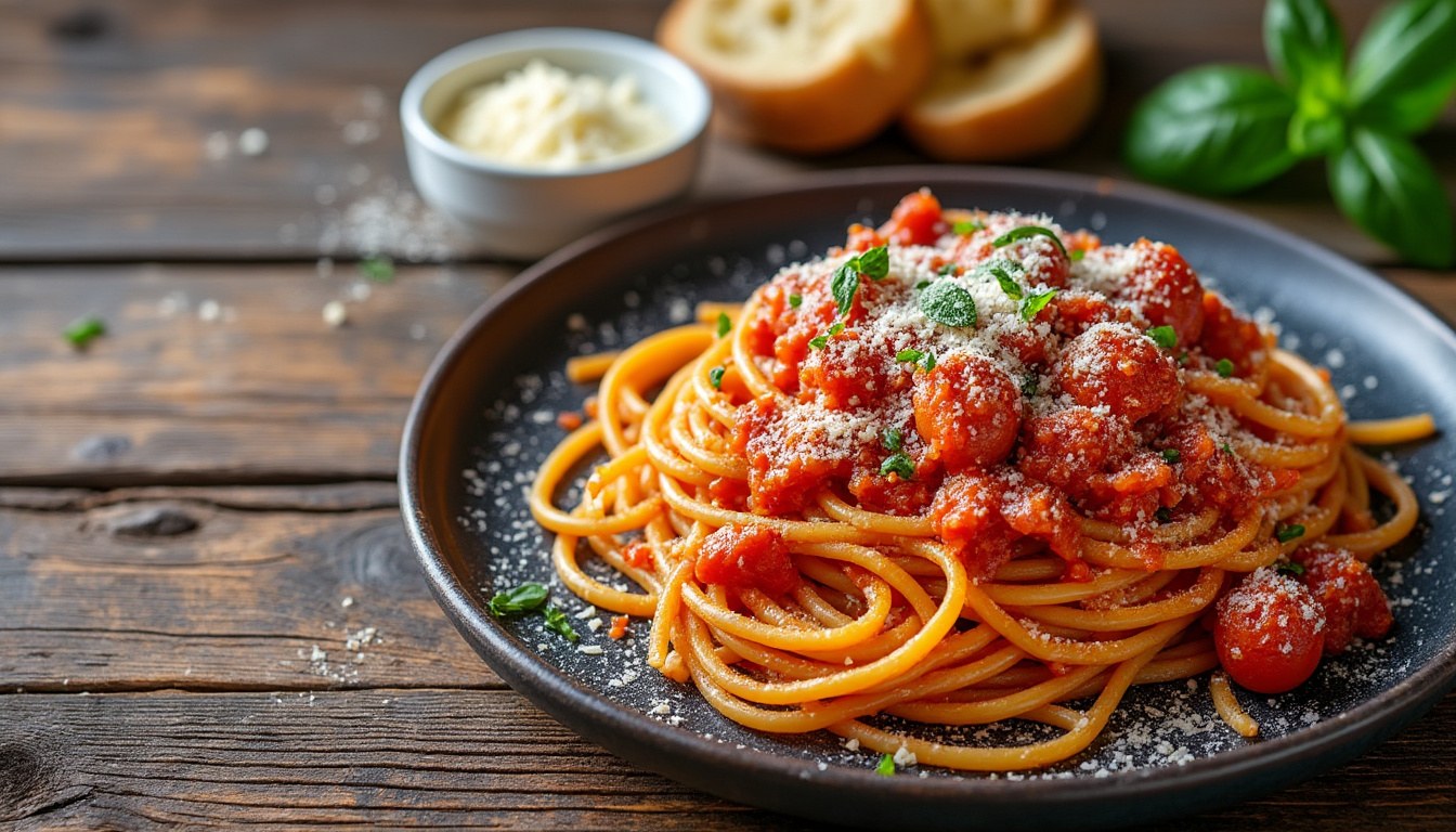 scopri la vera ricetta dell'amatriciana: salsa tradizionale con guanciale croccante e pecorino autentico, per un piatto italiano ricco di sapore.