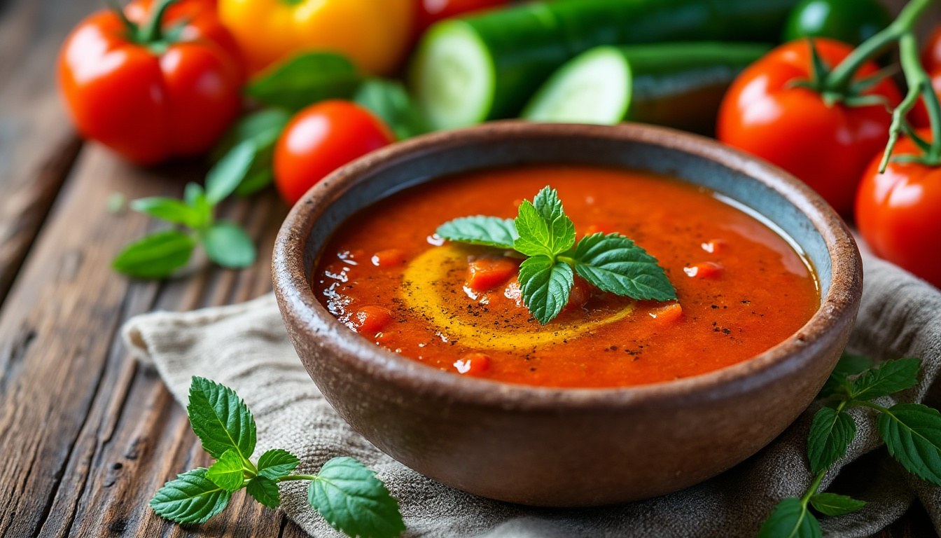 scopri la ricetta originale del gazpacho, la tradizionale zuppa fredda spagnola, perfetta per rinfrescarti nelle giornate calde. facile da preparare e ricca di sapore!