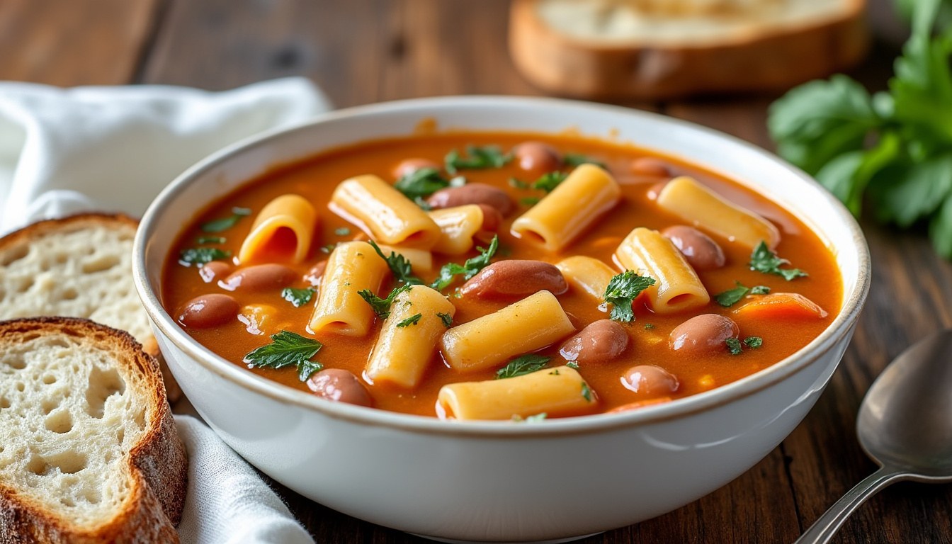 scopri la ricetta tradizionale della pasta e fagioli cremosa, il segreto della nonna per un piatto ricco e saporito che conquista ogni palato.